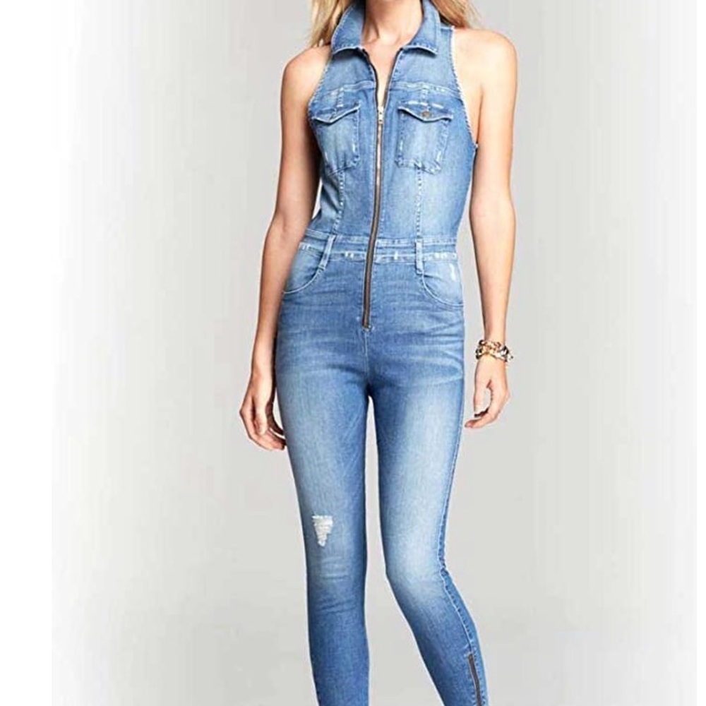 NEW Guess Jeans sleeveless Denim Jumper Women 2